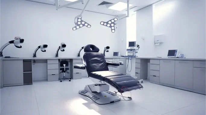 Premium hair transplant clinic facilities in Turkey - spacious modern treatment rooms designed for optimal patient comfort and surgical precision